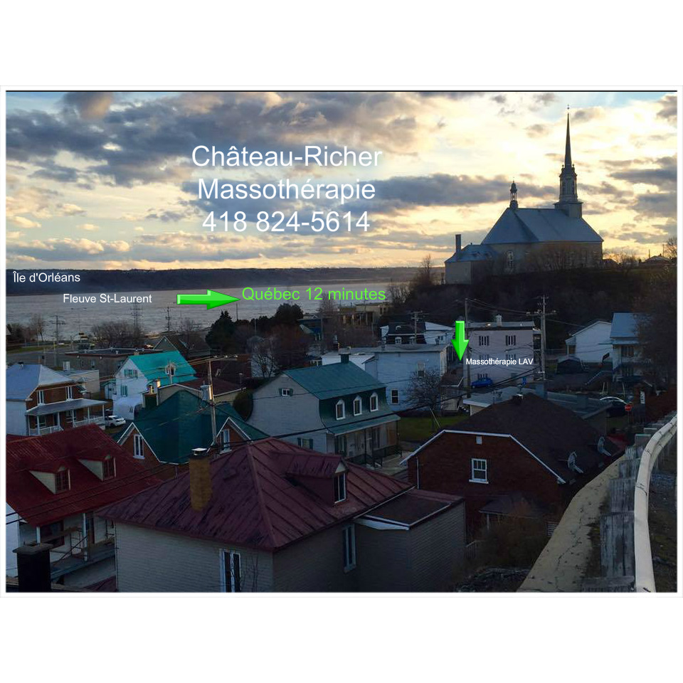 Massothérapie Lise-Andrée Vachon | 8049 Ave Royale, Château-Richer, QC G0A 1N0, Canada | Phone: (418) 824-5614