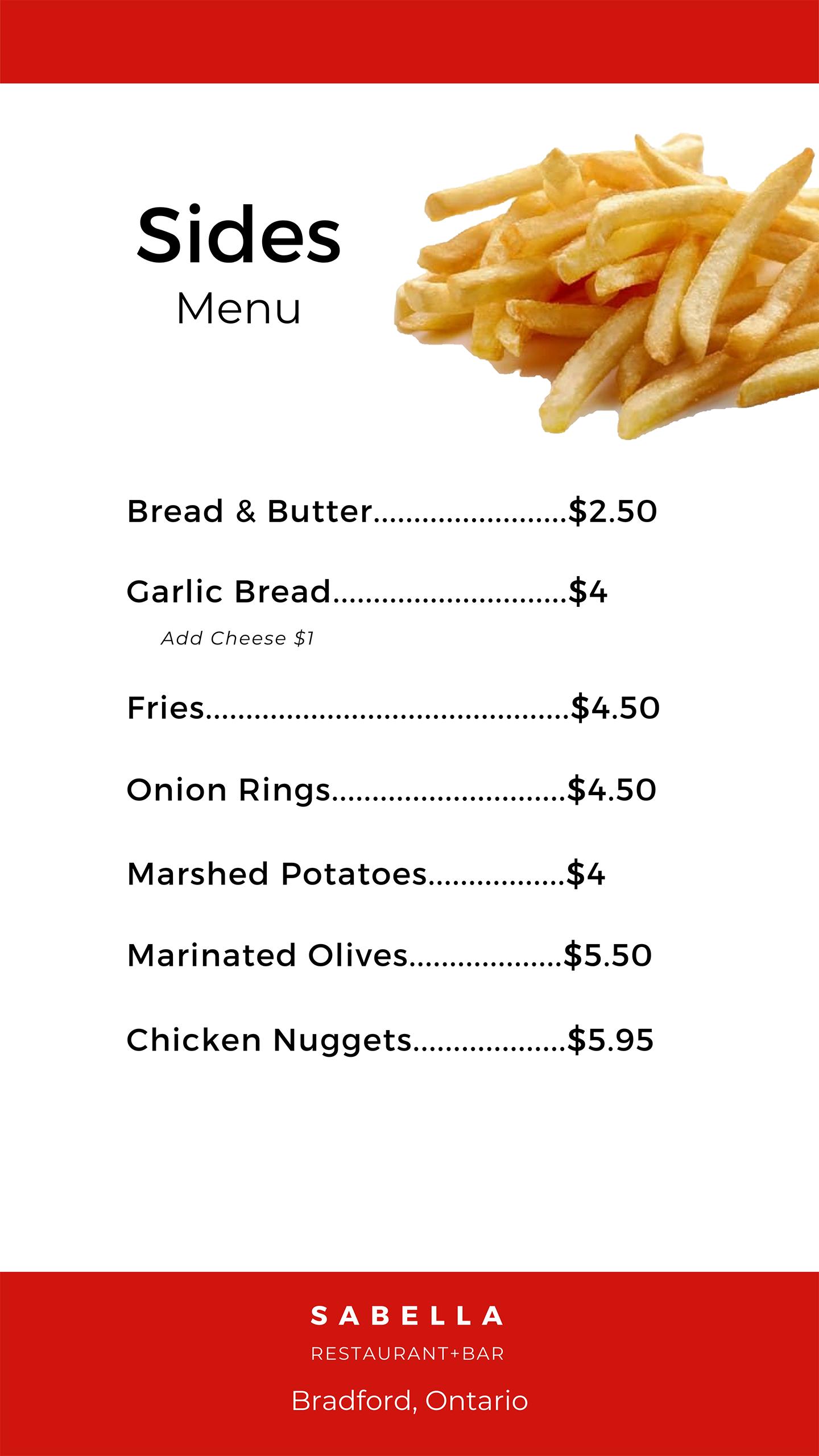 Sabella Restaurant | 23 Barrie St, Bradford, ON L3Z 1R6, Canada | Phone: (905) 551-8800