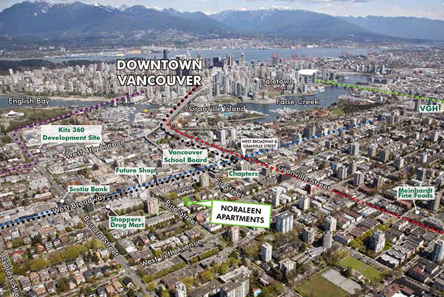 Noraleen Rental Apartments | 1676 W 10th Ave, Vancouver, BC V6J 2A1, Canada | Phone: (604) 336-5374