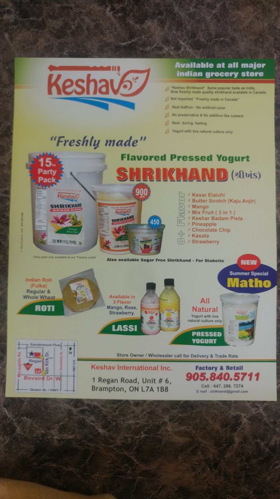 Keshav Foods | 1 Regan Rd, Brampton, ON L7A 1B8, Canada | Phone: (905) 840-5711