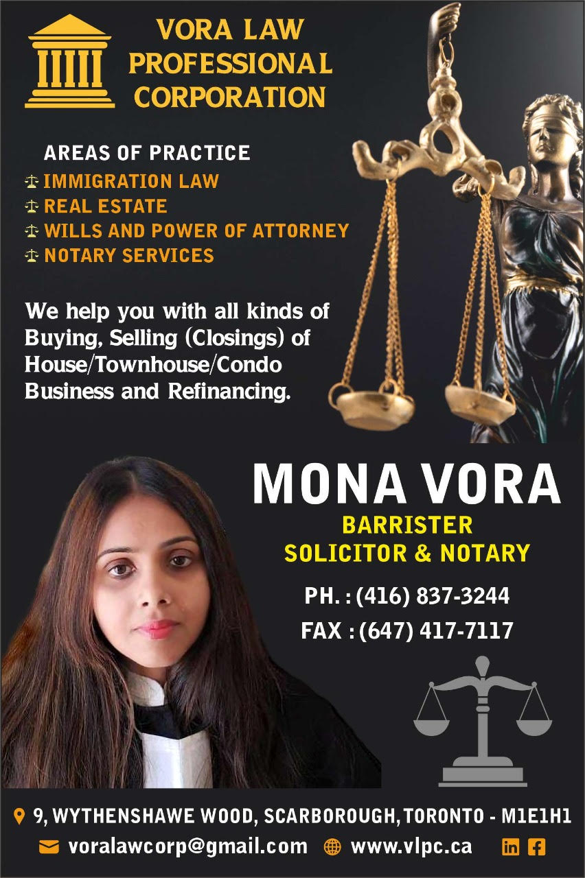 Vora Law Professional Corporation -Real Estate Lawyer Scarborough | point of interest | 9 Wythenshawe Wood, Toronto, ON M1E 1H1, Canada | 4168373244 OR +1 416-837-3244