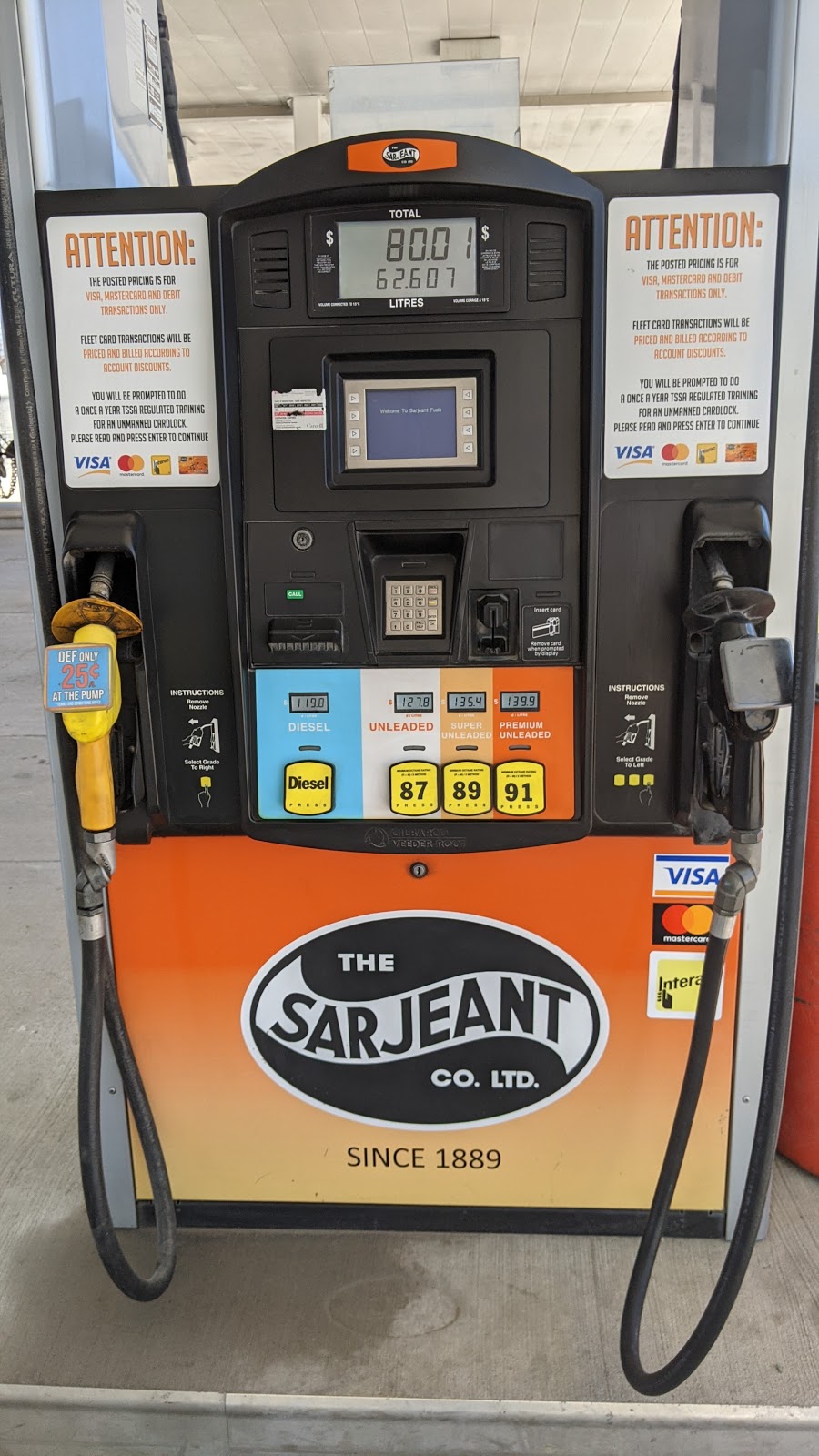 Sarjeant Commercial Fuels | Barrie, ON L4N 4V9, Canada | Phone: (800) 461-8475