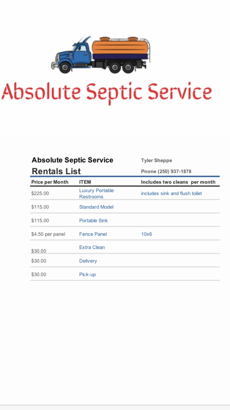 Portable toilet & sink rental | 6678 Lakers Ln, Duncan, BC V9L 5Z3, Canada | Phone: (250) 937-1878