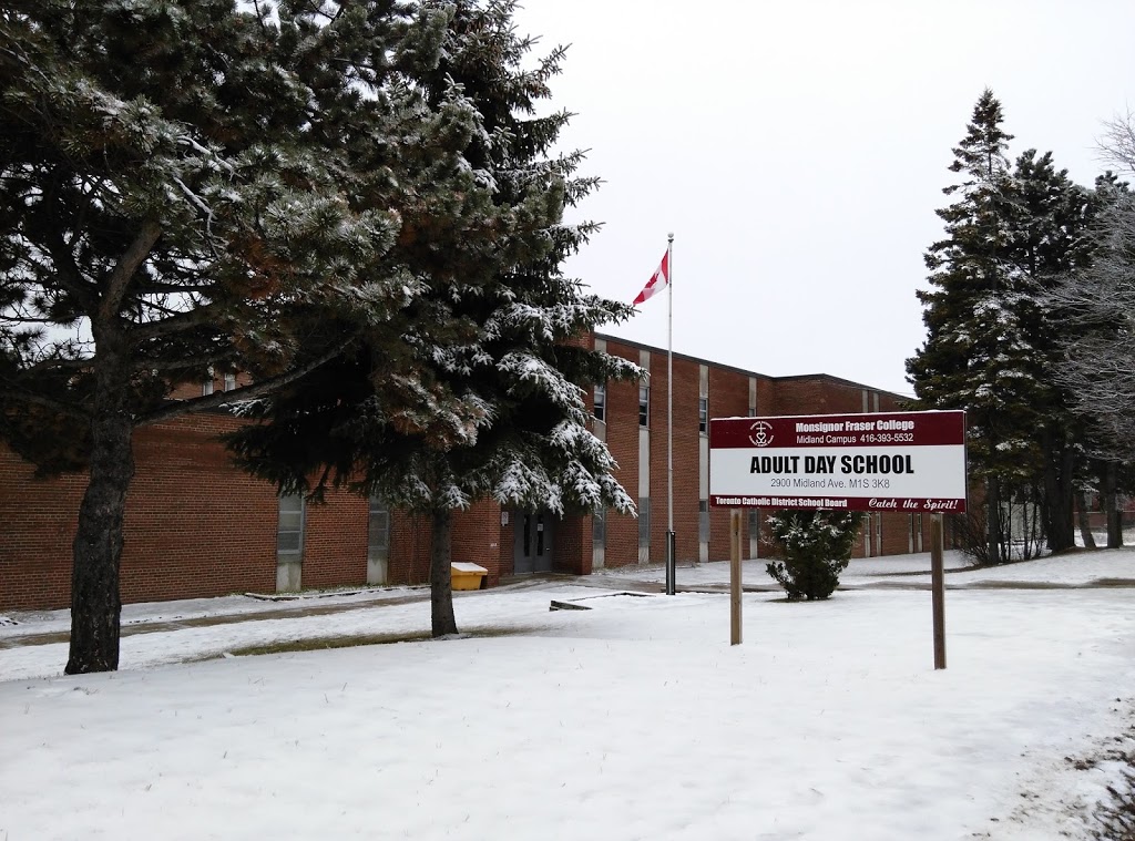 Monsignor Fraser College | school | 2900 Midland Ave, Scarborough, ON M1S 3K8, Canada | 4163935532 OR +1 416-393-5532