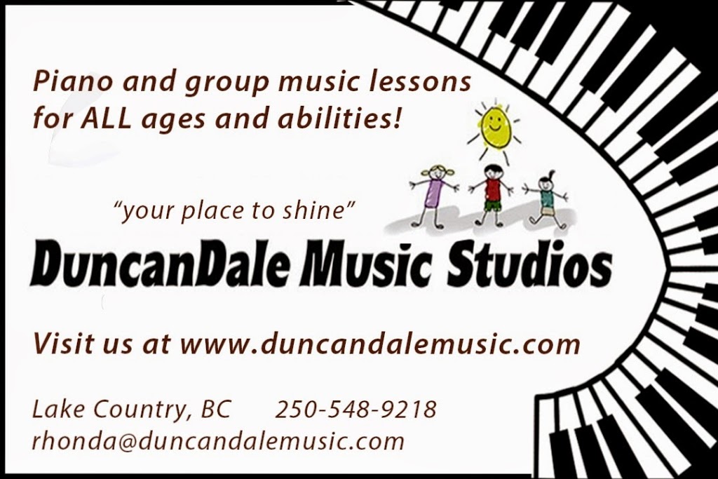DuncanDale Music Studios | 14774 Oyama Rd, Lake Country, BC V4V 2C7, Canada | Phone: (250) 548-9218