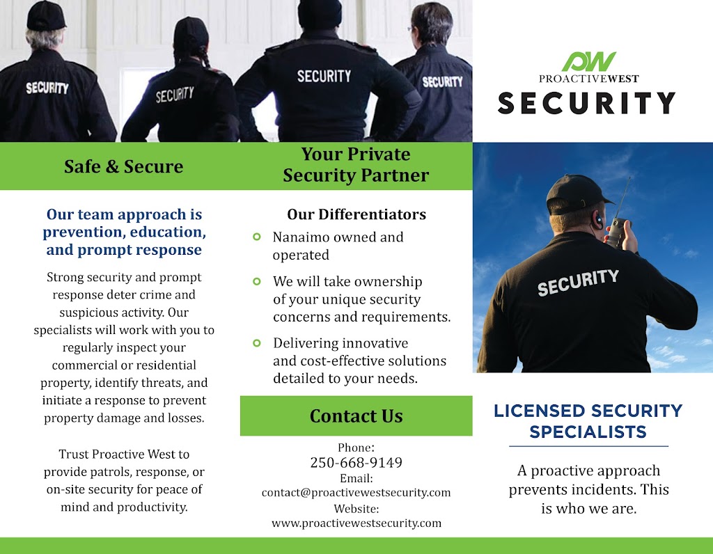 Proactive West Security | 3060 Waterstone Way, Nanaimo, BC V9T 6S8, Canada | Phone: (250) 668-9149