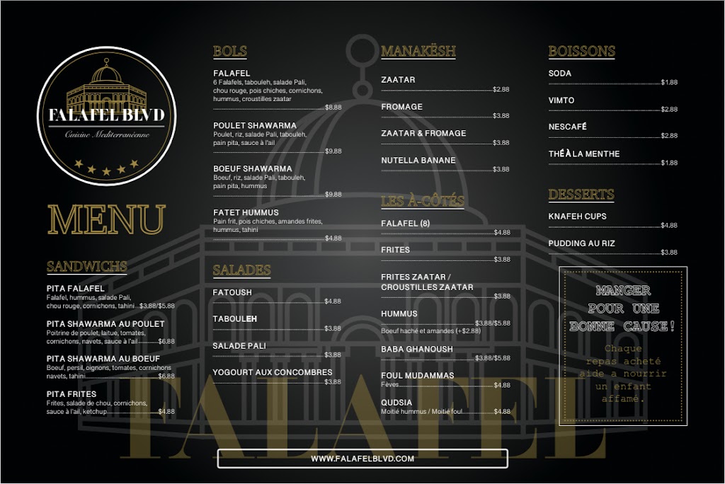 Falafel Blvd | 387 Bd Cartier O, Laval, QC H7N 2K6, Canada | Phone: (514) 885-1285
