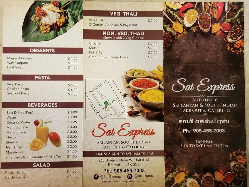 Sai Express | 965 Bovaird Dr W, Brampton, ON L6X 5A7, Canada | Phone: (905) 455-7003