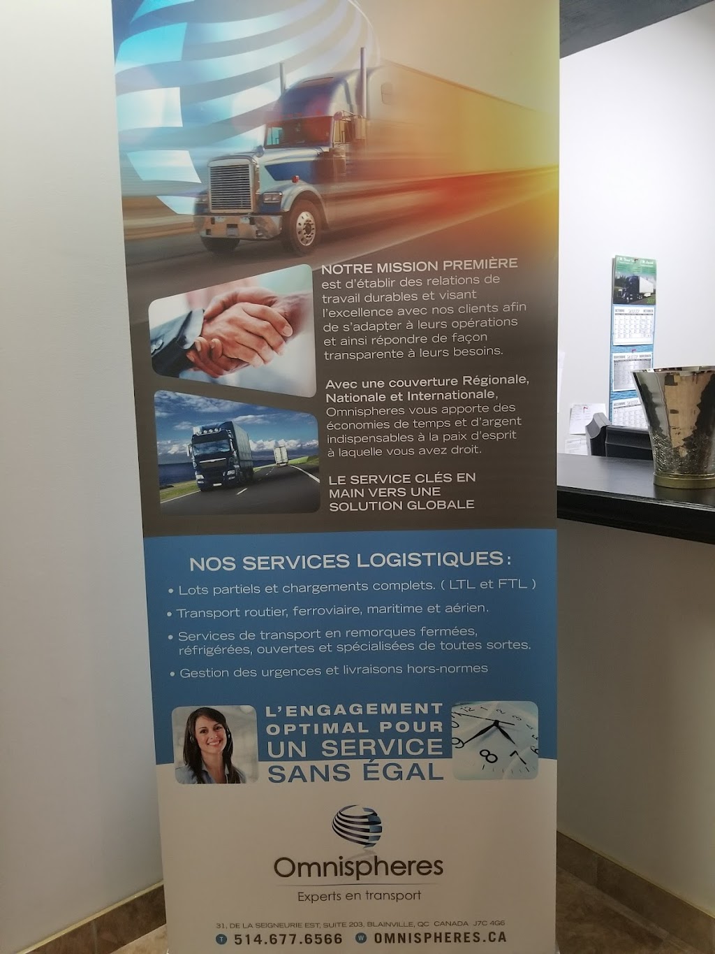 Omnispheres / Experts en Transport | 31 Bd de la Seigneurie E #203, Blainville, QC J7C 4G6, Canada | Phone: (514) 677-6566
