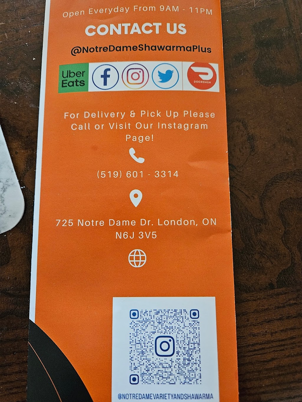 Notre Dame Shawarma Plus | 725 Notre Dame Dr, London, ON N6J 3V5, Canada | Phone: (519) 601-3314