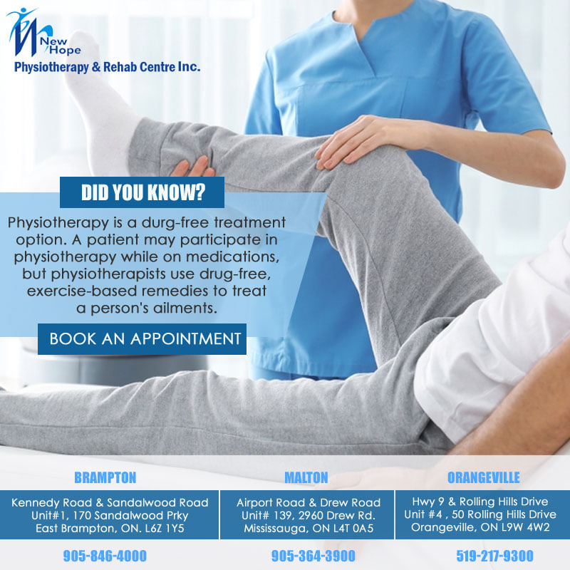 New Hope Physiotherapy | 170 Sandalwood Pkwy E Unit-1, Brampton, ON L6Z 1Y5, Canada | Phone: (905) 846-4000