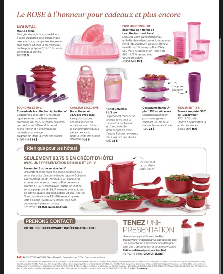 Valérie Votre Miss Tupperware | 438 4e Av, Deux-Montagnes, QC J7R 3B6, Canada | Phone: (450) 512-8207