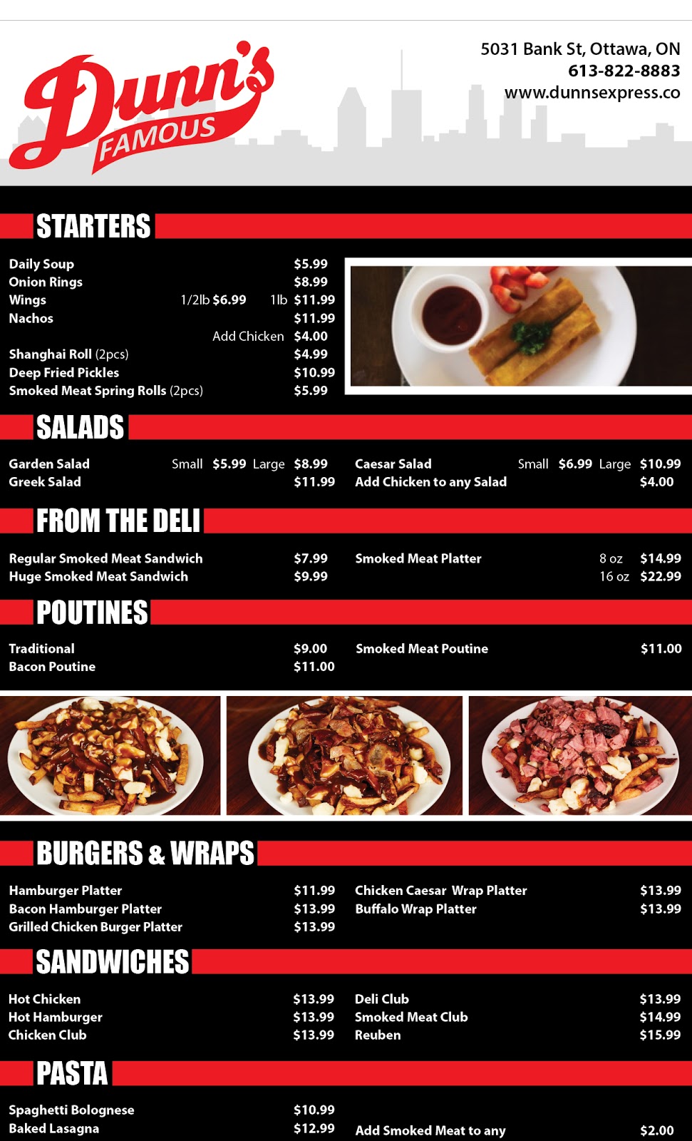 Dunns Famous | 5031 Bank St, Gloucester, ON K1X 1G8, Canada | Phone: (613) 822-8883