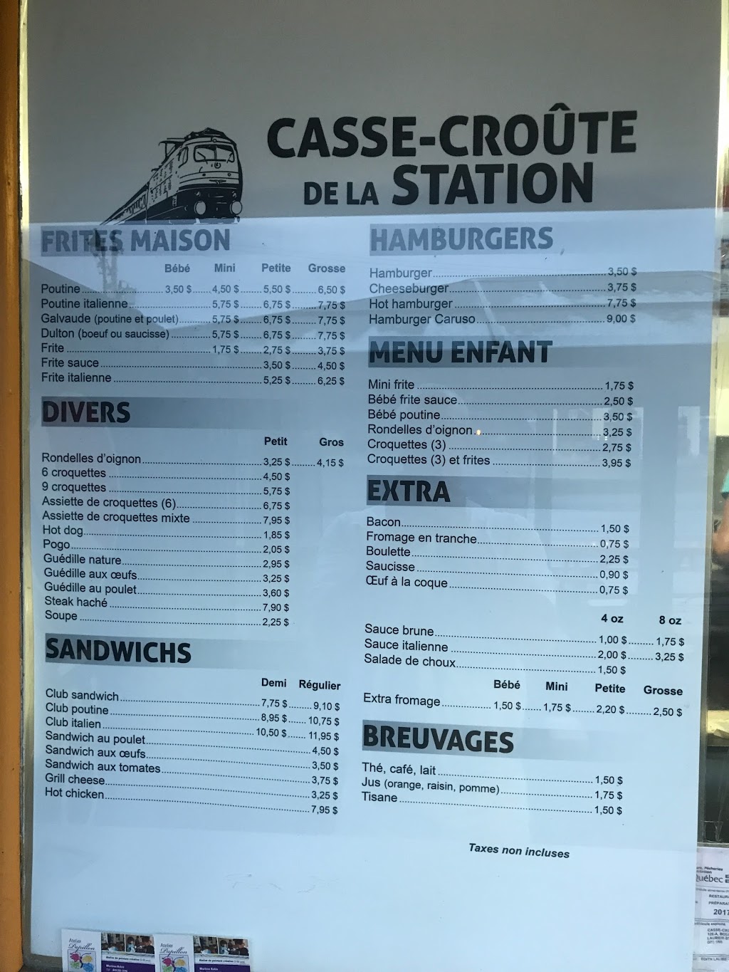 Casse Croûte | 126a Boulevard Laurier, Laurier-Station, QC G0S 1N0, Canada | Phone: (418) 728-3774
