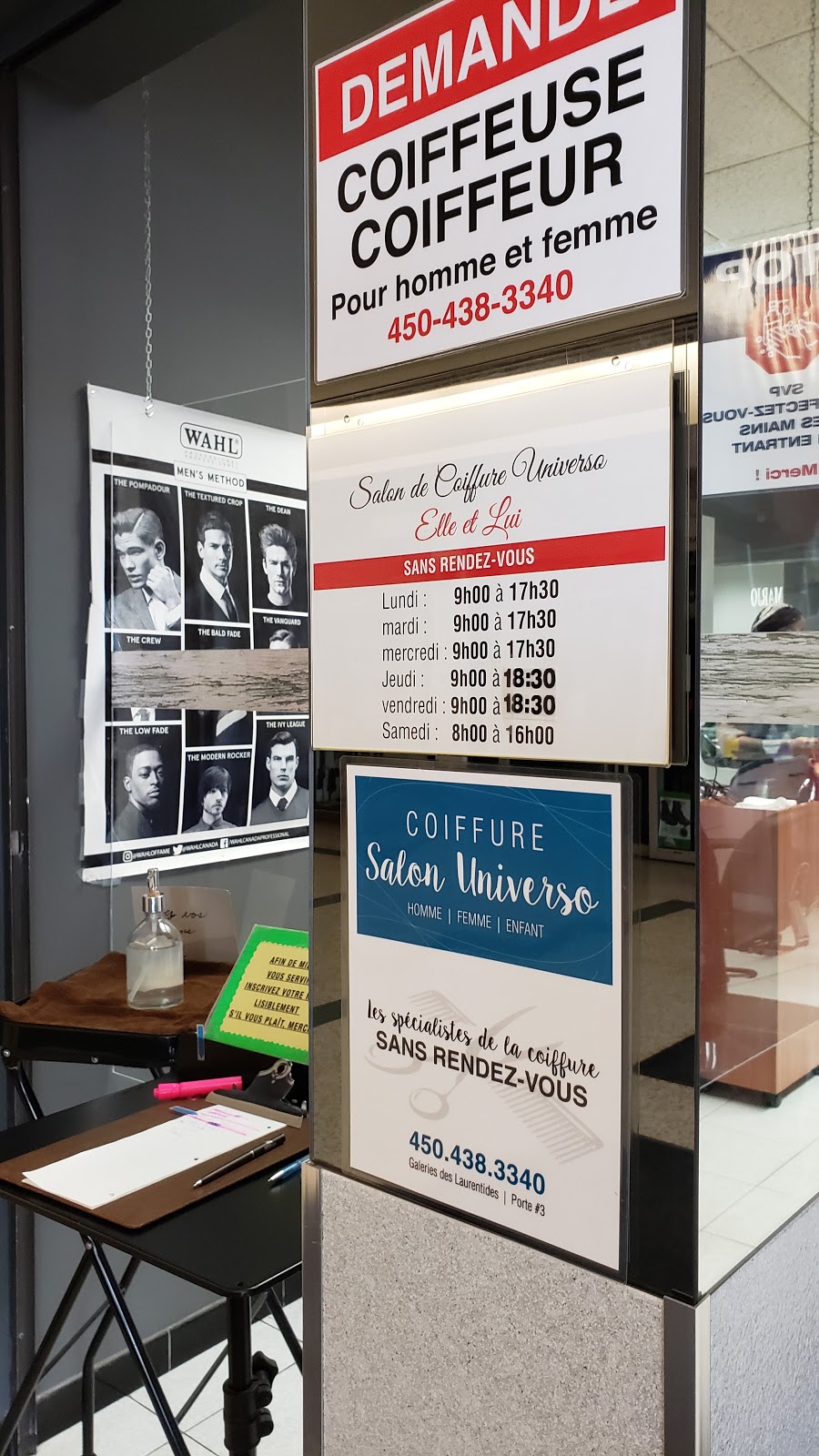 Salon Universo | 500 Bd des Laurentides, Saint-Jérôme, QC J7Z 4M2, Canada | Phone: (450) 438-3340