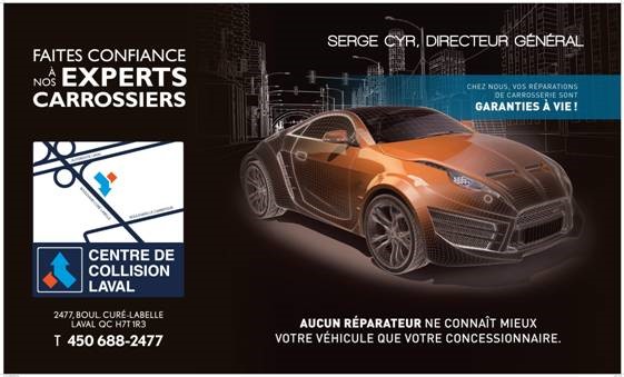 Centre de collision Laval | 2477 Boulevard Curé-Labelle, Laval, QC H7T 1R3, Canada | Phone: (450) 688-2477