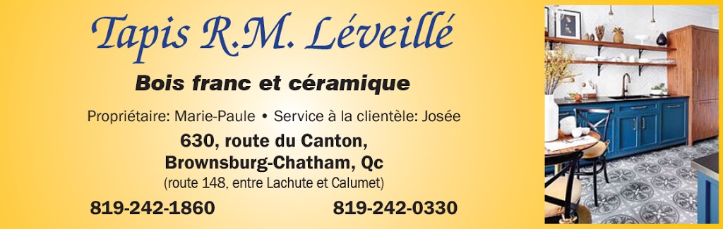 Tapis R. M. Léveillé | 630 Route du Canton, Brownsburg, QC J8G 1P8, Canada | Phone: (819) 242-1860
