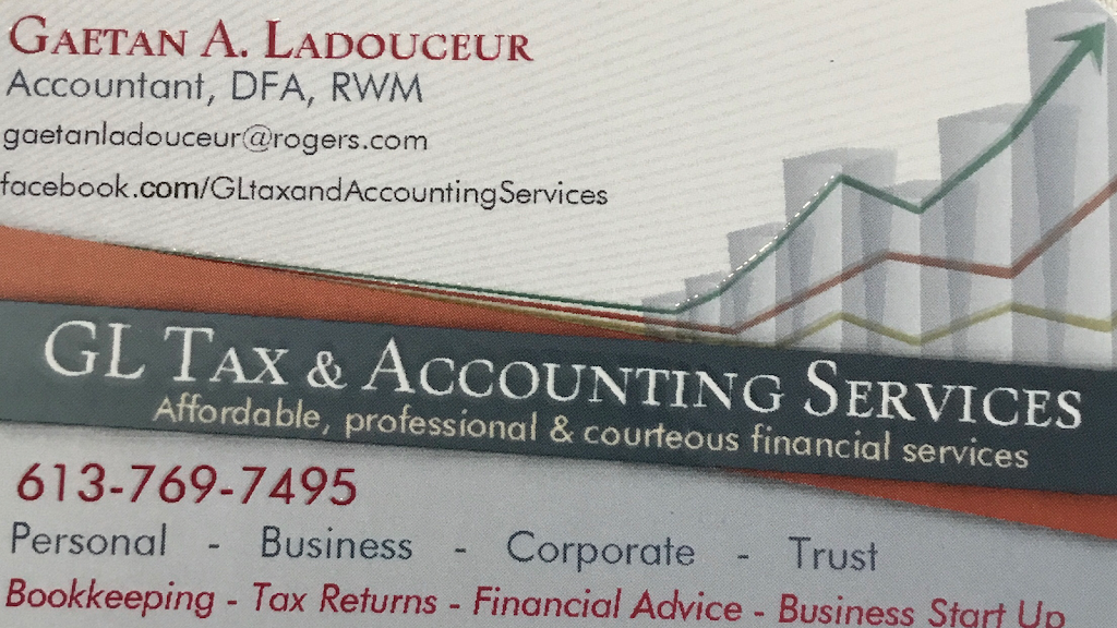 GL Tax and Accounting Services | 4356 Gordon Murdock Rd, Osgoode, ON K0A 2W0, Canada | Phone: (613) 769-7495