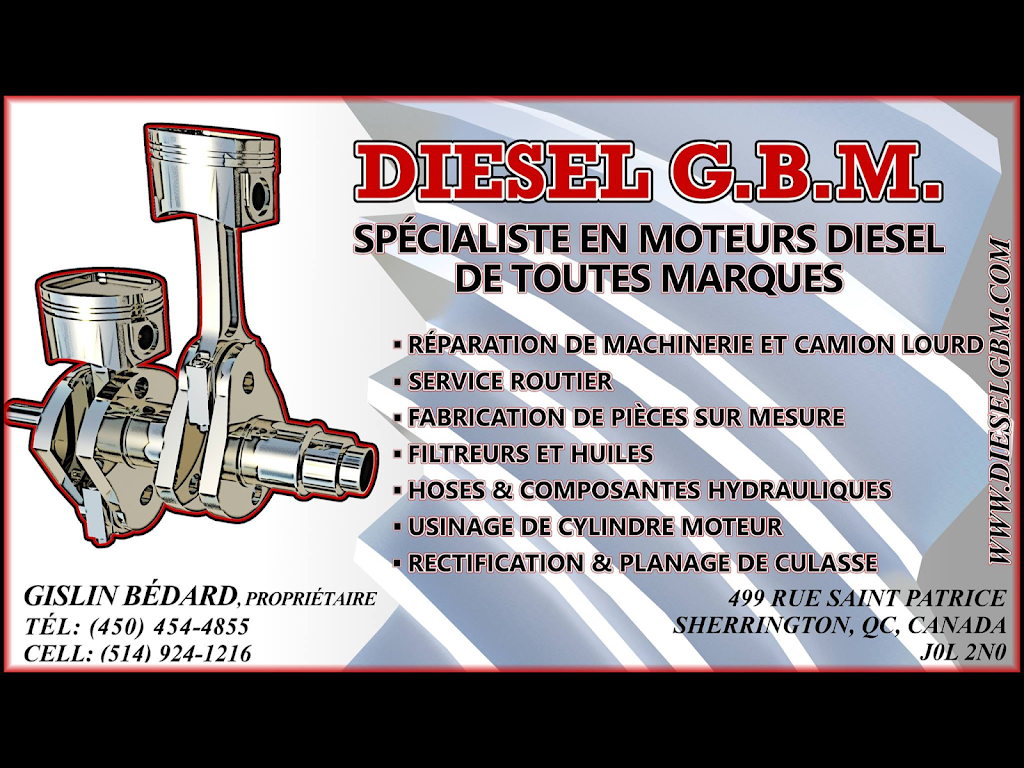 Diesel GBM | 499 Rue Saint-Patrice, Sherrington, QC J0L 2N0, Canada | Phone: (450) 454-4855