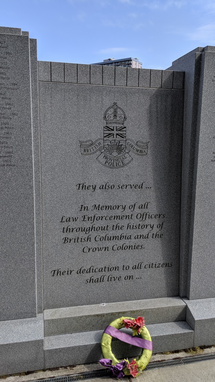 BC Law Enforcement Memorial | 401 Menzies St, Victoria, BC V8V 2H2, Canada | Phone: (604) 835-7045
