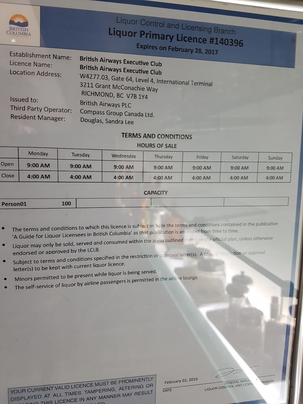 British Airways Galleries Lounge | Richmond, BC V7B 0A4, Canada
