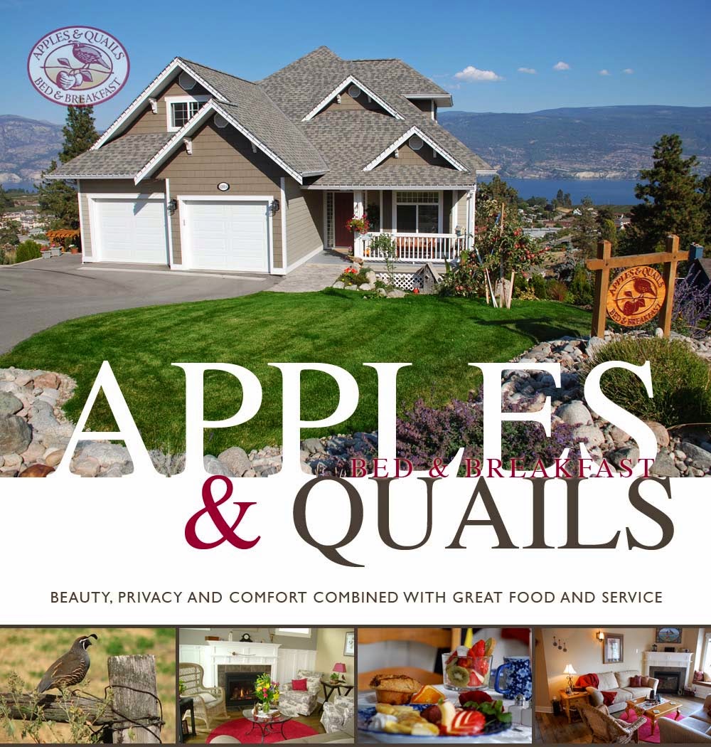 Apples and Quails Bed & Breakfast | 12014 Trayler Pl, Summerland, BC V0H 1Z7, Canada | Phone: (855) 751-8220