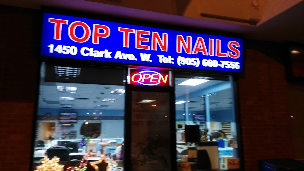Nails Top Ten | 1450 Clark Ave W, Thornhill, ON L4J 7R5, Canada | Phone: (905) 660-7556