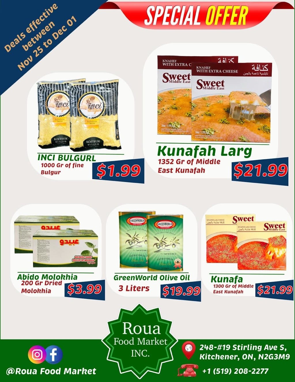 Rou A Food Market | 248 Stirling Ave S, Kitchener, ON N2G 4L1, Canada | Phone: (519) 208-2277