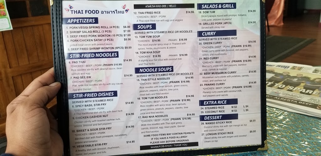 Phalikas Thai Food | 5 Superior St, Devon, AB T9G 1E9, Canada | Phone: (780) 919-0018