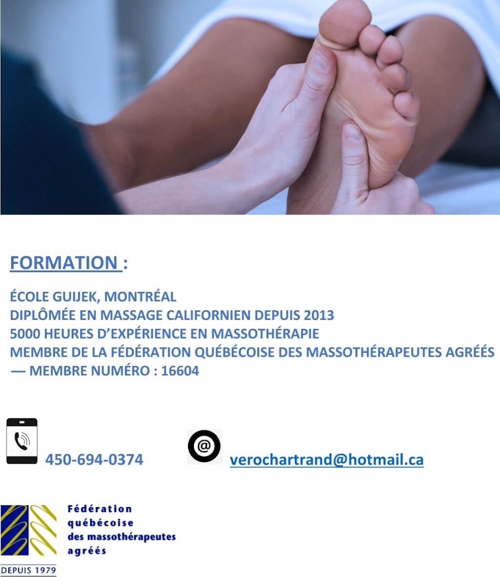 Véronique Massothérapie | 311 Chem. du Lac Écho, Morin-Heights, QC J0R 1H0, Canada | Phone: (450) 694-0374
