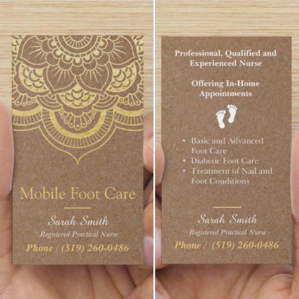 Mobile Foot Care Nurse Sarah | Cambridge, ON N3C 1R4, Canada | Phone: (519) 260-0486