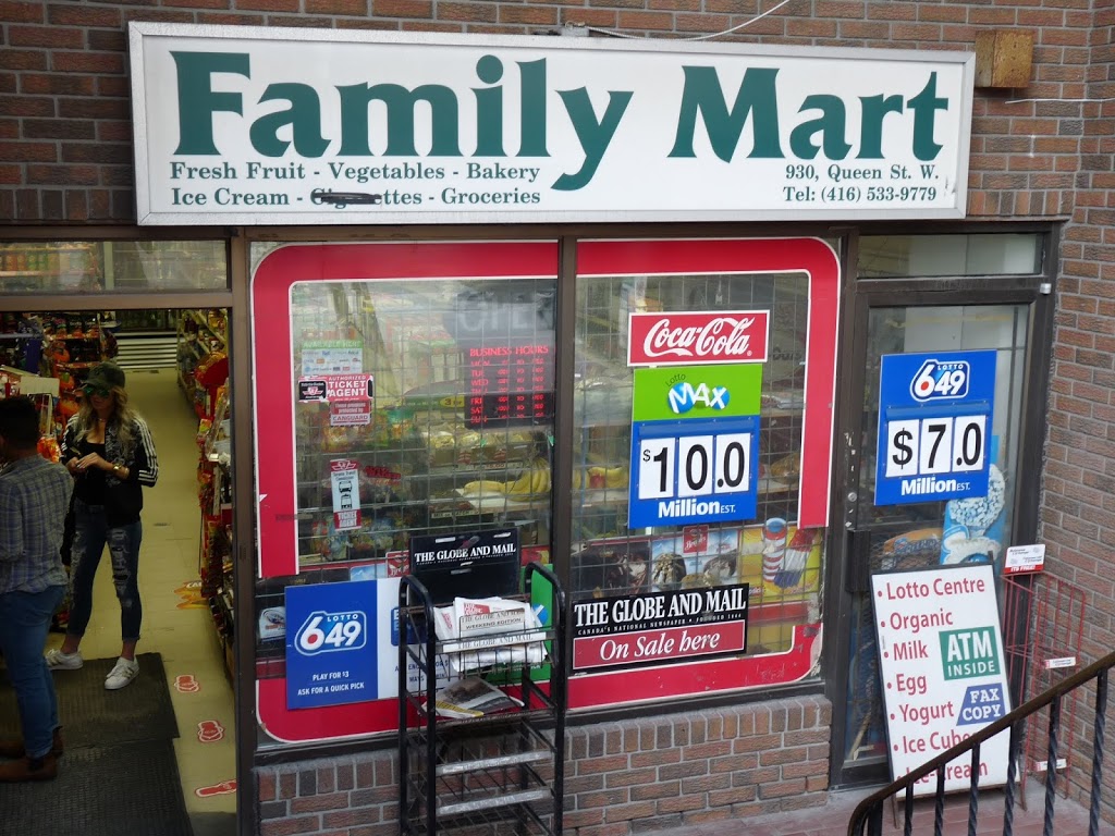 Family Mart | 930 Queen St W, Toronto, ON M6J 1G6, Canada | Phone: (416) 533-9779