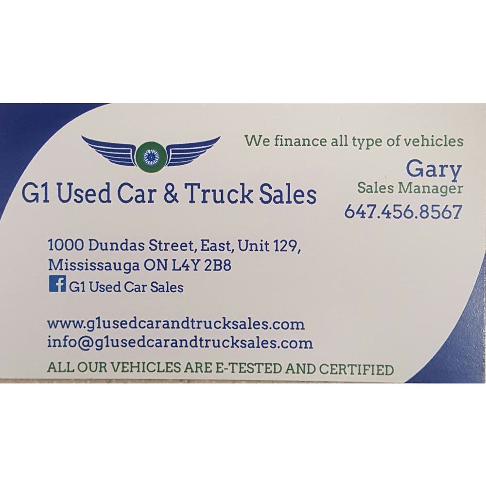 G1 Used Car & Truck Sales | 1000 Dundas St E #129, Mississauga, ON L4Y 2B8, Canada | Phone: (647) 456-8567