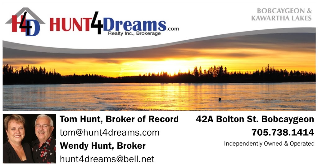 Hunt4Dreams Realty Inc. Brokerage | 16 Fire Rte 122, Bobcaygeon, ON K0M 1A0, Canada | Phone: (705) 738-1414