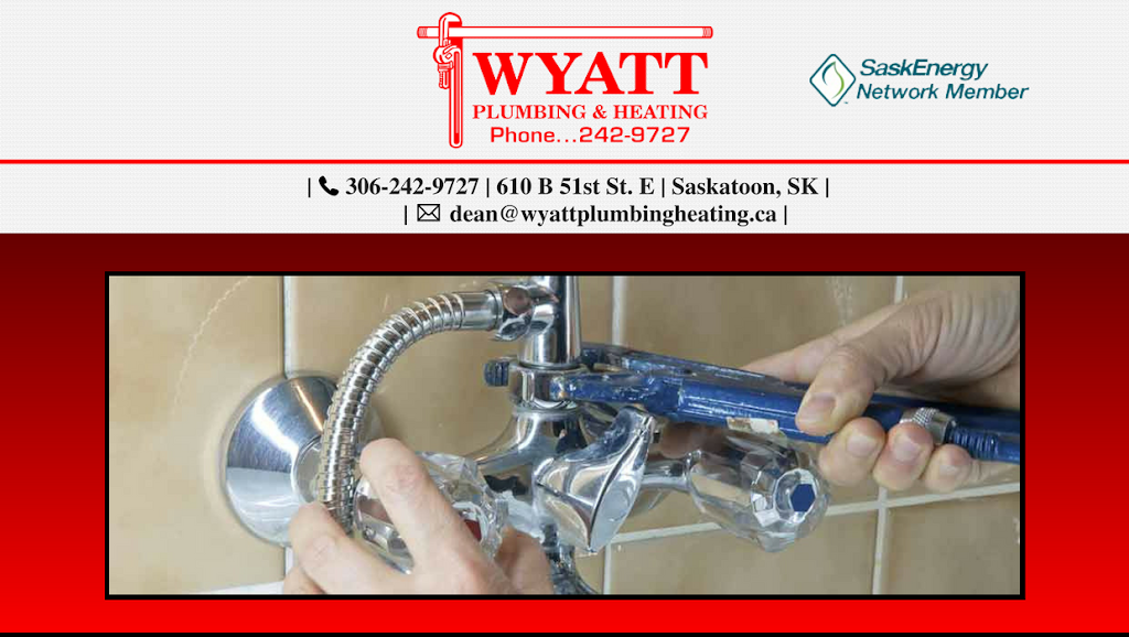 Wyatt Plumbing & Heating 1973 Ltd | B-610 51st St E, Saskatoon, SK S7K 7K3, Canada | Phone: (306) 242-9727