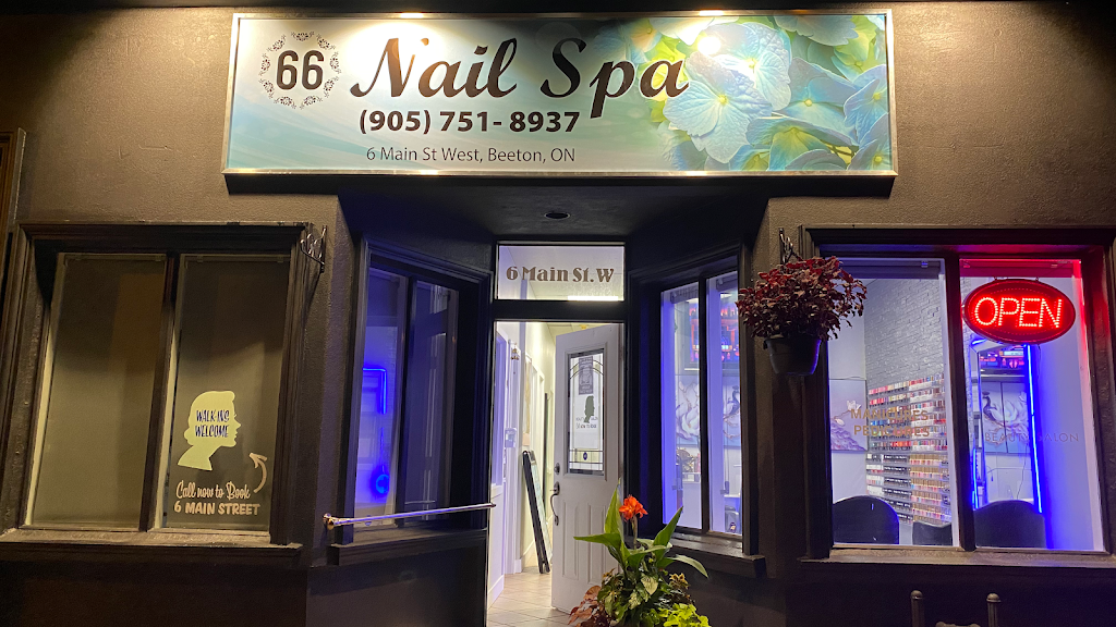 66 Nails & Spa | 6 Main St W, Beeton, ON L0G 1A0, Canada | Phone: (905) 751-8937