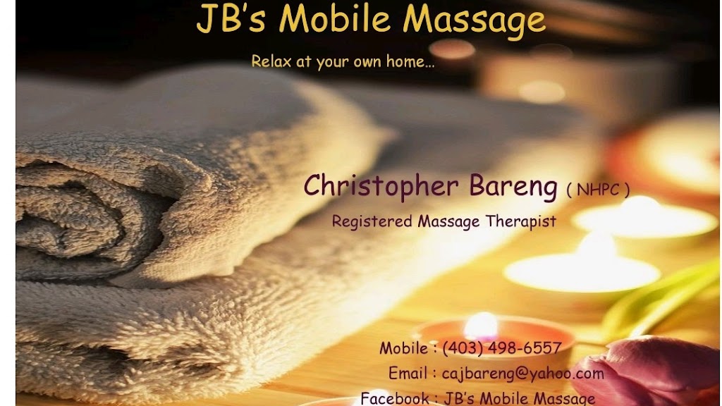 JBs Mobile Massage | 136 Eversyde Blvd SW, Calgary, AB T2Y 0B3, Canada | Phone: (403) 498-6557