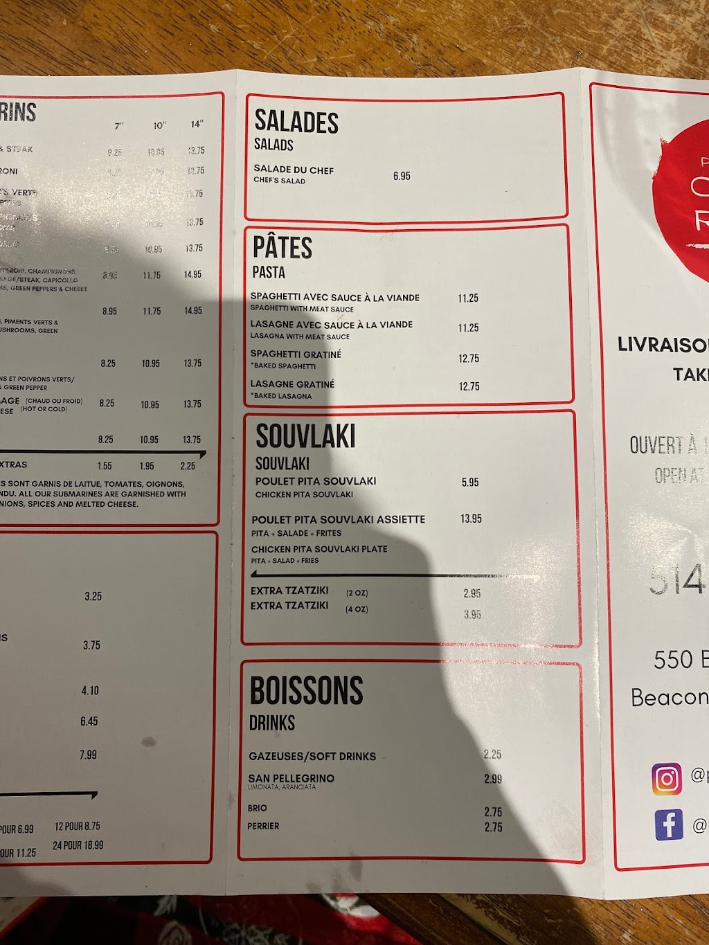 Pizzeria Casa Rita | 550 Bd Beaconsfield, Beaconsfield, QC H9W 4E2, Canada | Phone: (514) 697-3722