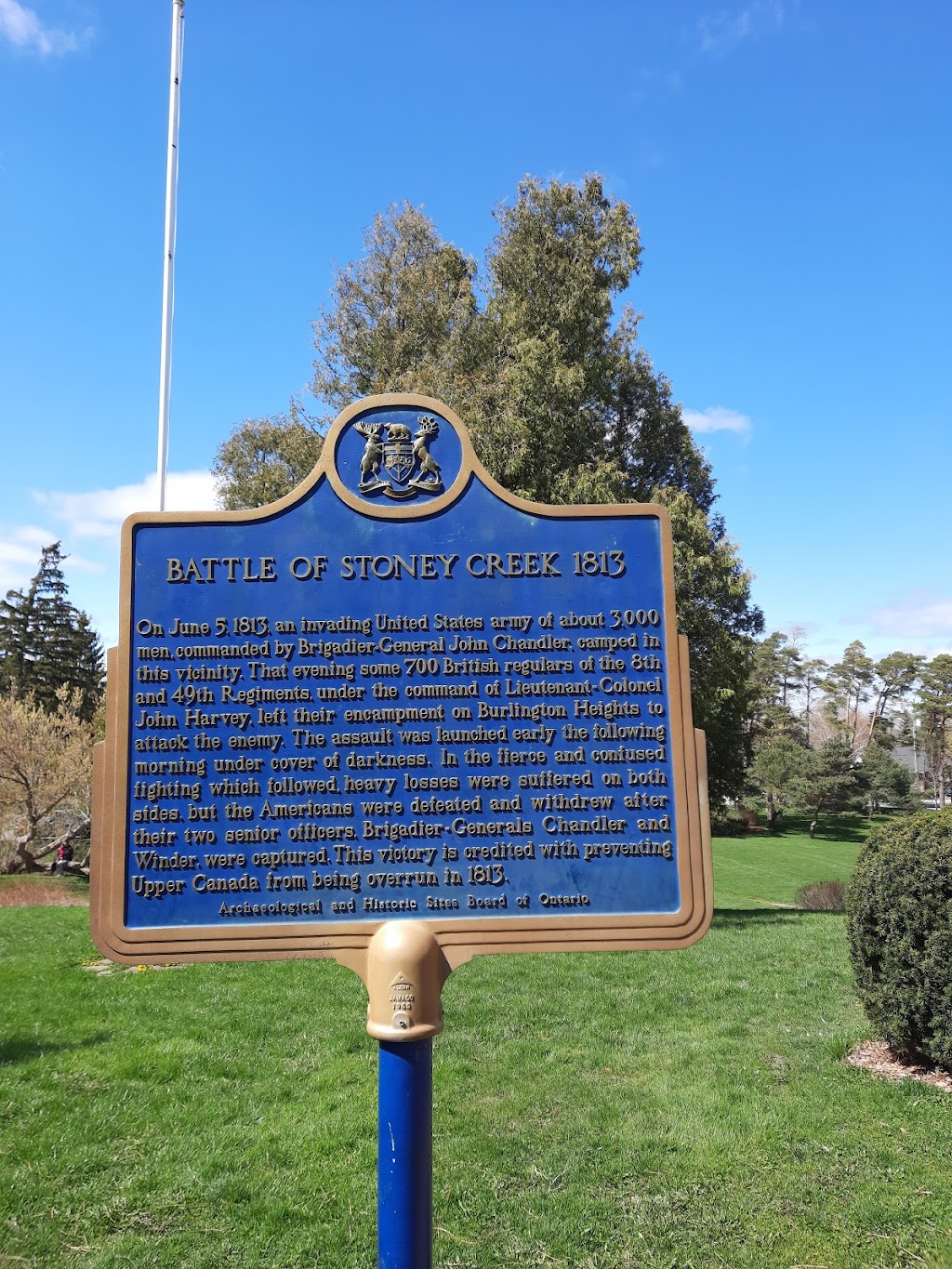 Battlefield Monument | Stoney Creek, Hamilton, ON L8G 1H9, Canada | Phone: (905) 662-8458