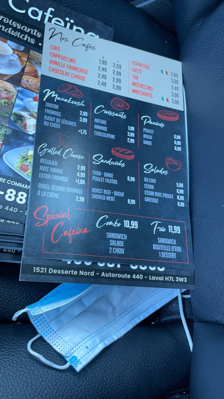 Cafeïna | 1521 Autoroute 440 Ouest, Laval, QC H7L 3W3, Canada | Phone: (450) 681-8858