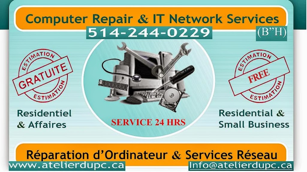 Atelier du PC enr. | 1900 Rue Saint-Louis, Saint-Laurent, QC H4M 1N4, Canada | Phone: (514) 244-0229