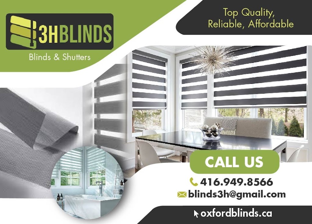 3H BLINDS | 339 Northglen Blvd, Bowmanville, ON L1C 7E2, Canada | Phone: (416) 949-8566
