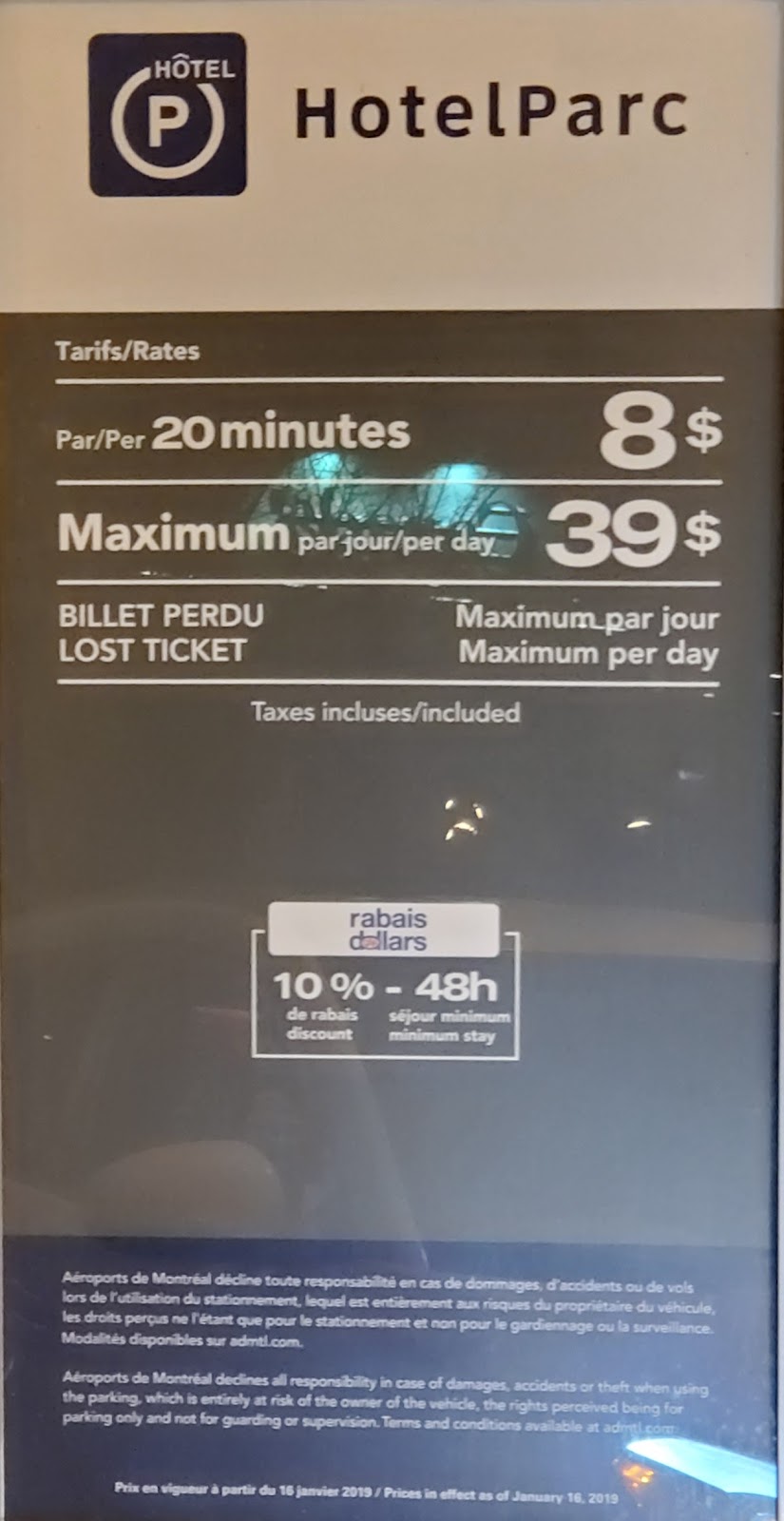 Stationnement HotelParc | 800 Pl Leigh-Capreol, Dorval, QC H4Y 0A4, Canada | Phone: (866) 236-3999