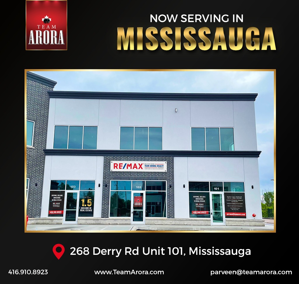 Top Realtor in Mississauga and Brampton | Teamarora | 268 Derry Rd Unit 101, Mississauga, ON L5W 1N6, Canada | Phone: (416) 910-8923