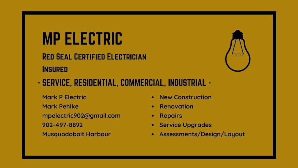 Mark P Electric | 1196 W Petpeswick Rd, Musquodoboit Harbour, NS B0J 2L0, Canada | Phone: (902) 497-8892