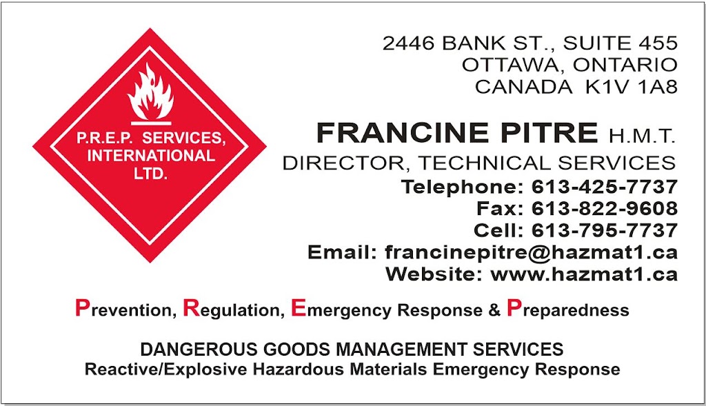 P.R.E.P. Services International Ltd | 2446 Bank St suite 455, Ottawa, ON K1V 1A4, Canada | Phone: (613) 795-7737