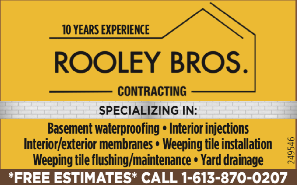 Rooley Bros Contacting | 89 Mille Roches Rd, Long Sault, ON K0C 1P0, Canada | Phone: (613) 870-0207