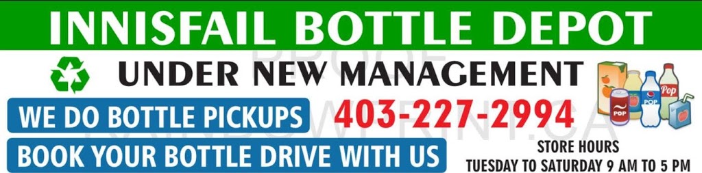 Innisfail Bottle Depot | point of interest | 4412 51 St, Innisfail, AB T4G 1P7, Canada | 4032272994 OR +1 403-227-2994