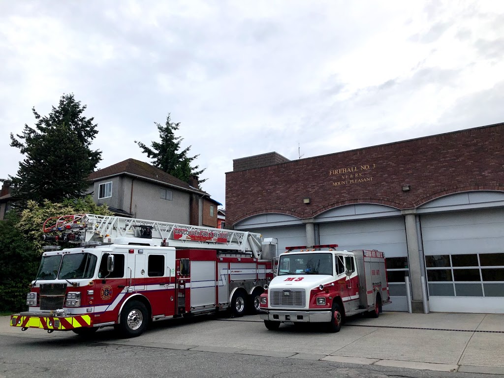 Vancouver Fire Hall No. 3 | 2801 Quebec St, Vancouver, BC V5T 3A8, Canada | Phone: (604) 665-6003