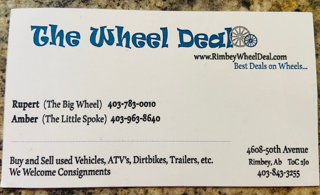 The Wheel Deal | 4608 50 Ave, Rimbey, AB T0C 2J0, Canada | Phone: (403) 843-3255